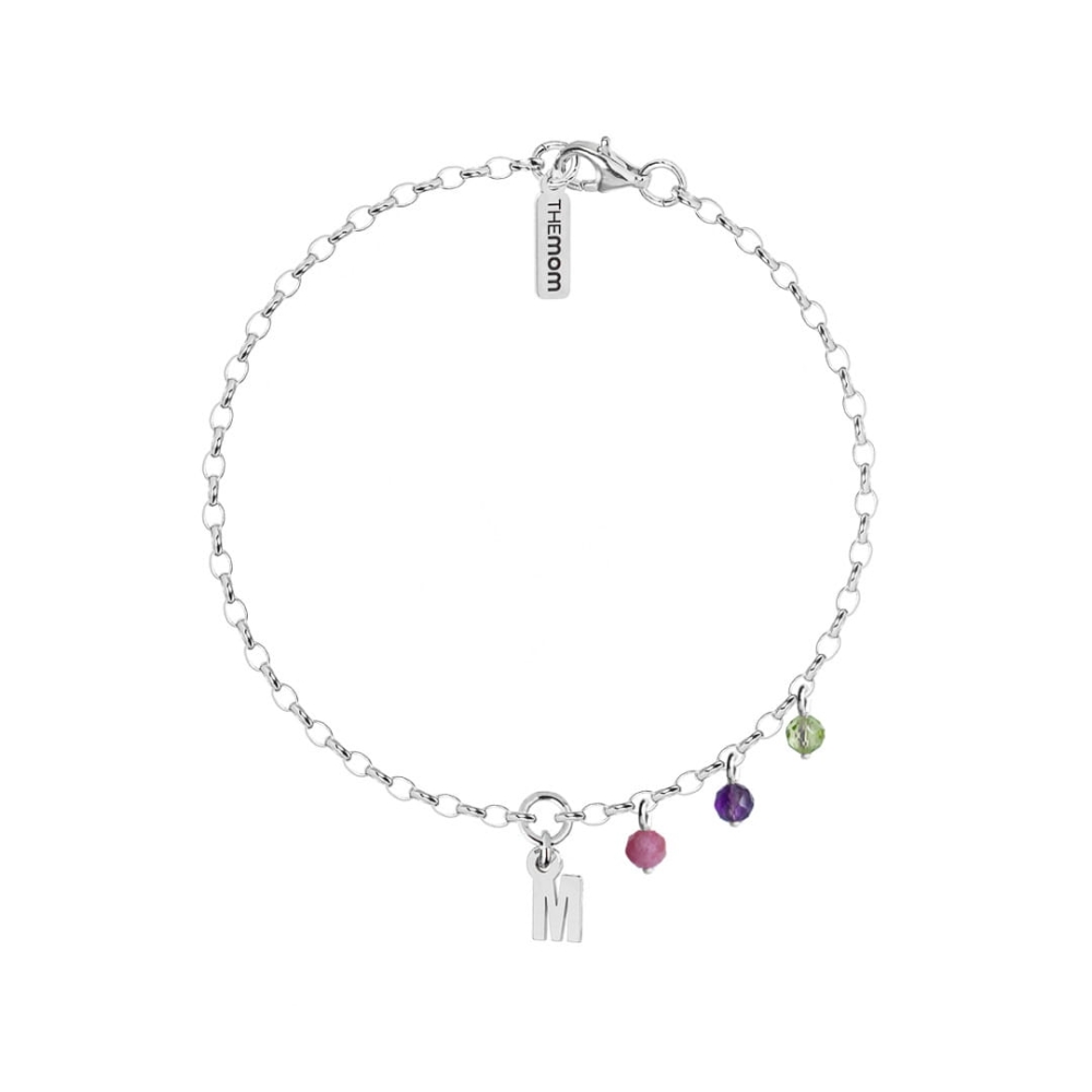 Złota Bransoletka Literka Kamien Urodzeniowy 3 Silver.jpg