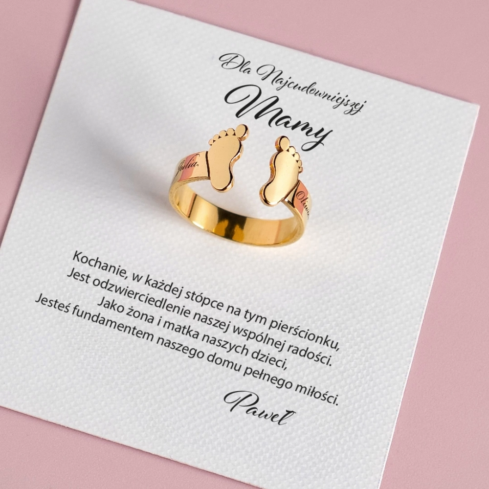 Złoty Pierścionek Stópki Gold
