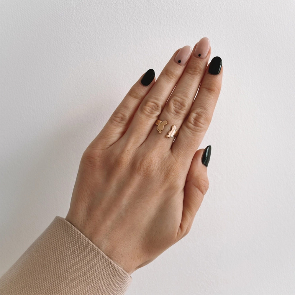 Pierścionek Dla Mamy - Dla Żony - Stópki Prezent Na Dzień Matki