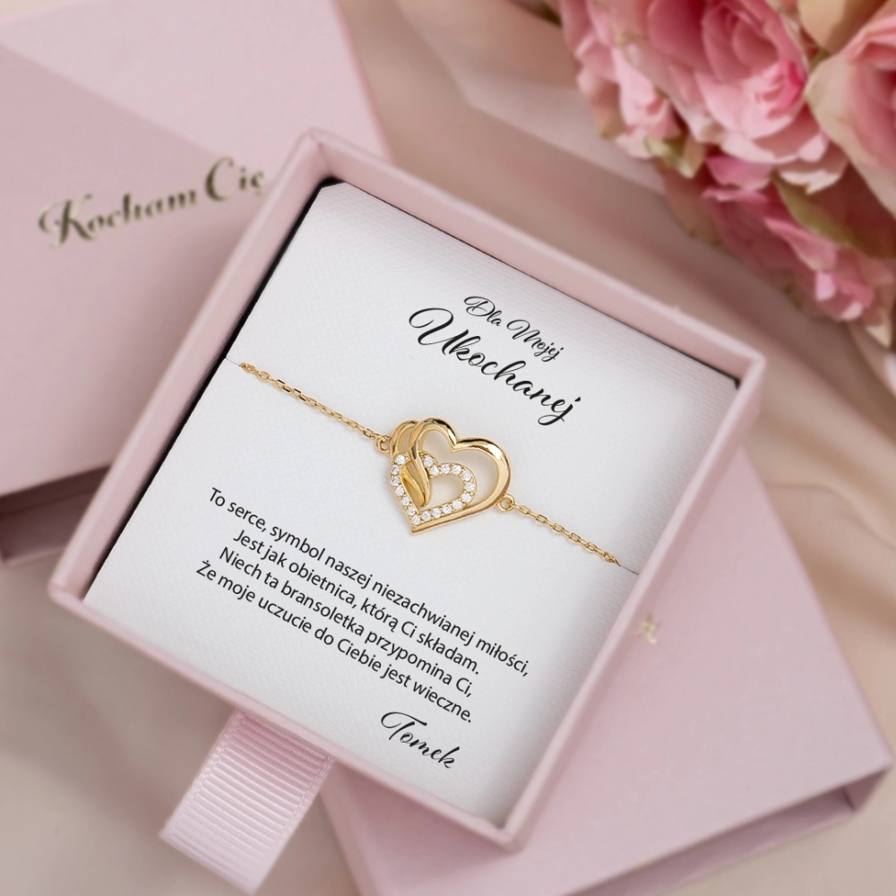 Bransoletka Dwa Serca LOVE