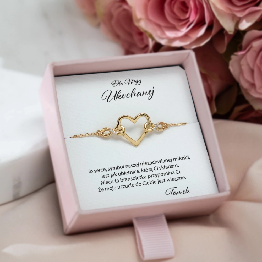 Bransoletka Serca Nieskończoność LOVE