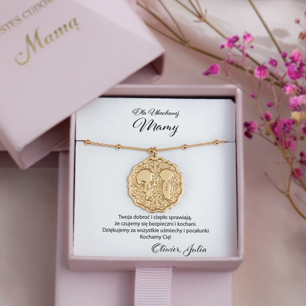 Naszyjnik Dla Mamy Medalik Dzieci