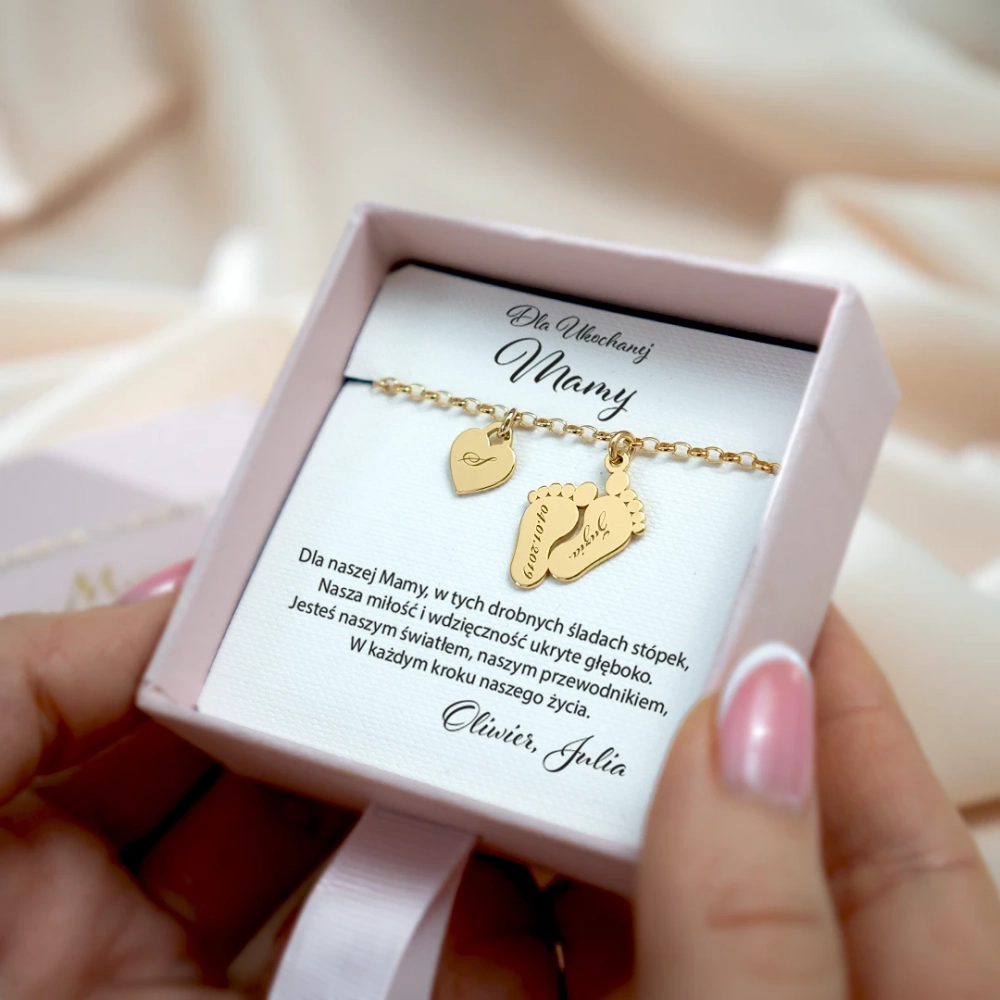 Złota Bransoletka Stópki Gold