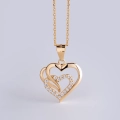 Złoty Naszyjnik Damski Z Sercem - Prezent dla żony - Walentynki - Urodziny - Święta - Dzień Kobiet