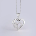 Srebrny Naszyjnik Damski Z Sercem - Prezent dla żony - Walentynki - Urodziny - Święta - Dzień Kobiet