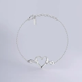 Srebrna Bransoletka Serce Nieskonoczoność