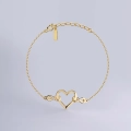 Złota Bransoletka Serce Nieskonoczoność
