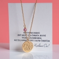 Złoty Naszyjnik Medalik Mama Dziecko Gold Rose Dedykacja.jpg