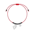 Bransoletka Na Sznurku Czerwona Spinel Stópki Biale Silver.jpg